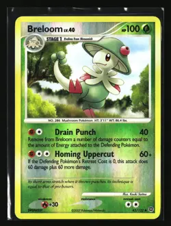 Pokemon BRELOOM 45/132 Reverse Holo (2007 Secret Wonders) LP/Light Play - Image 1
