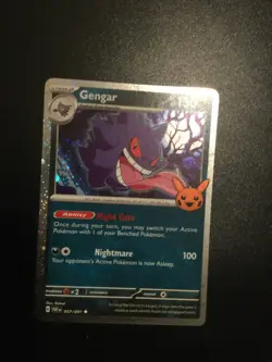 Gengar #57 Pokemon Trick or Trade 2024 NM Cosmo Holo - Image 1
