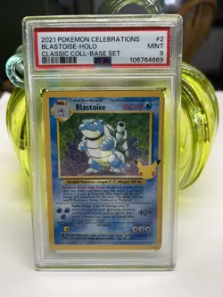 Pokemon PSA 9 MINT Celebrations Blastoise 2/102 Classic Collection Holo - Image 1