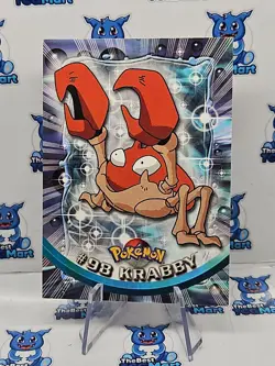 Krabby #98 Topps 2000 TV Series Pokemon Blue Logo NM - Image 1