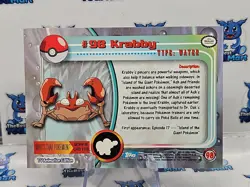Krabby #98 Topps 2000 TV Series Pokemon Blue Logo NM - Image 2