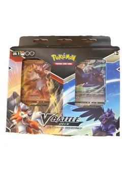 Pokemon TCG: V Battle Deck: Lycanroc vs. Corviknight (290-80957) 820650809576 - Image 1