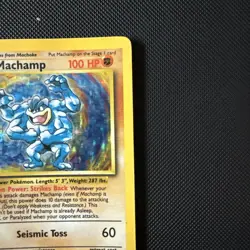 Pokemon TCG Machamp Base Set 8/102 Holo Rare Unlimited 1st Edition MP - Image 3