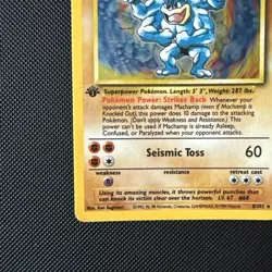 Pokemon TCG Machamp Base Set 8/102 Holo Rare Unlimited 1st Edition MP - Image 5