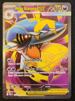 Pokemon TCG Mega Sharpedo ex Full Art 113/094 Phantasmal Flames - Image 1