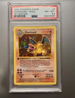 1999 Pokemon CHARIZARD Base Set Shadowless 1ST EDITION #4 PSA 8.5 NM/M+ CLEAN 🔥 - Image 1