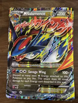 Pokemon M SALAMENCE EX XY171 BLACK STAR PROMO (Jumbo/Oversized Size) - HP - Image 1