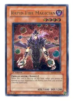 Rapid-Fire Magician - EEN-EN019 - Ultimate Rare - Unlimited Edition - Damaged - Image 1