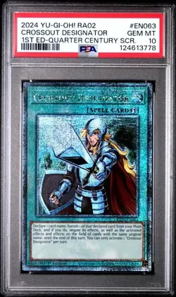 Yugioh Crossout Designa RA02-EN063 Quarter Century Secret Rare PSA 10 - Image 1