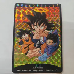 Dragon Ball Z 314 Prism Foil Hero Collection Series 3 Artbox Card DBZ Goku Gohan - Image 1