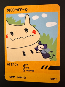 Pokemon parody card Pokenots Gym homies dysfunctional passholder Meemee-Q - Image 1
