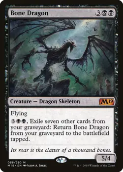 Bone Dragon Core Set 2019 / M19 NM Black Mythic Rare MAGIC MTG CARD ABUGames - Image 1