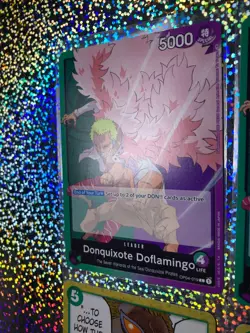 One Piece Card Game Leader Regular OP04-019 Donquixote Doflamingo + OP04-038 - Image 4