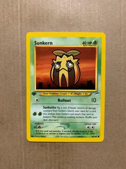 1st Edition Sunkern 83/105 Neo Genesis - Common Pokemon Card - NM/Mint - Image 1