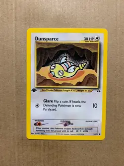 1st Edition Dunsparce 54/75 Neo Discovery - Common Pokemon Card - EXCELLENT - Image 1