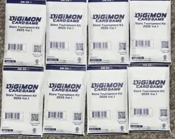 8 Packs Digimon Card Game Store Tournament Kit 2025 Vol. 1 Sealed English - Image 1