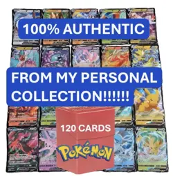 Pokemon Card Lot 120 Cards (20 rare + 2 Ultra Rare) | VMAX GX EX VSTAR OR V! - Image 3