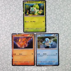 Pokemon Card Lot Bulbasaur 046 Charmander 047 Squirtle 048 Black Star Promo LP - Image 1