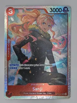 OP10-005 Sanji SR One Piece Card Game Royal Blood TCG English - Image 1