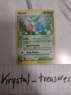 Pokemon TCG Card NM Roselia Dragon HOLO Foil RARE e-Reader Card 8/97 - Image 1