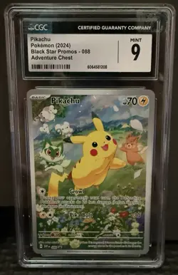 Pokemon TCG: Pikachu Full Art Holo - Black Star Promo 088 - Graded Card - CGC 9 - Image 1