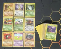 Pokemon Base Set non Holo Lot Of 70 + Cards Some 1st Editions WOTC LP-HP Vintage - Image 1