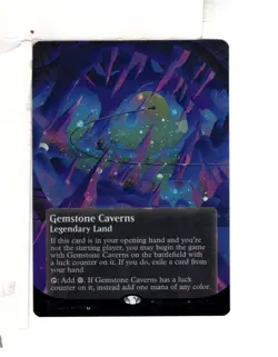 MTG SkeenAB Gemstone Caverns BORDERLESS GALAXY FOIL from EOS. NM. - Image 1