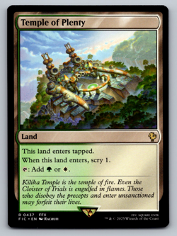 Temple of Plenty R 0437 Regular - Final Fantasy MTG Magic The Gathering - Image 1