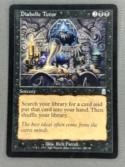 Diabolic Tutor Odyssey NM MTG Magic the gathering - Image 2