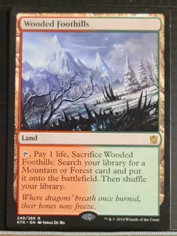 Mtg WOODED FOOTHILLS NM Khans of Tarkir 249/269 -Argo- - Image 1