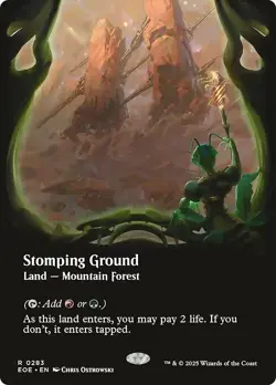 FOIL Borderless STOMPING GROUND x1 mtg NM Edge of Eternities 1 Rare - Image 1