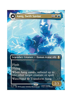 MTG TLA Aang, Swift Savior // Aang and La, Ocean's Fury 298 Regular - Image 1