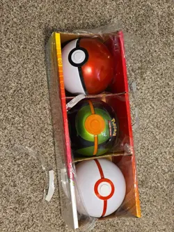3 Empty Pokemon PokeBall Tins NO CARDS, NOTHING INSIDE, EMPTY Tins 820650100734 - Image 1