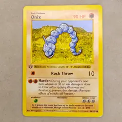 Pokemon TCG Onix 056/102 Base Set Shadowless 1st First Edition LP Lightly Played - Image 1