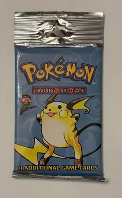 SEALED Pokemon Booster Pack Base Set 2 Raichu Artwork - Image 2