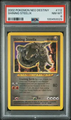 Shining Steelix 2002 Pokemon Neo Destiny PSA 8 #112 - Image 1