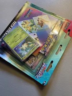 Pokemon TCG Prismatic Evolutions Tech Sticker Collection Leafeon 3 Packs NEW - Image 4