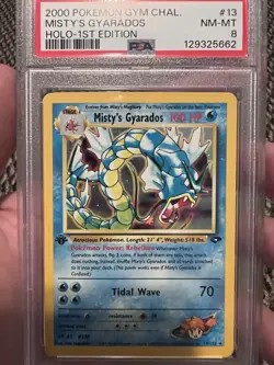 PSA 8 Pokemon 2000 Gym Challenge Misty’s Gyarados Holo 1st Edition #13 - Image 1