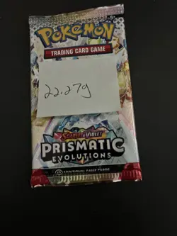 22.27g HEAVY Prismatic Evolutions Pokemon Sealed Booster Pack New - Image 4
