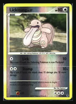 Pokemon LICKITUNG 91/132 Reverse Holo (2007 Secret Wonders) LP/Light Play - Image 1