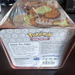 Pokemon TCG: Fire Stacking Tin - Factory Sealed From Vending Machine 3 Booster - Image 2