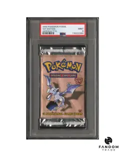 PSA 9 Fossil 1st Edition Booster Pack Aerodactyl Artwork Vintage Pokemon Pack - Image 1