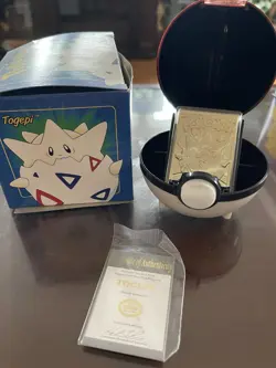 Togepi Pokemon 23K Gold Plated Trading Card 1999 Burger King Limited Edition - Image 1