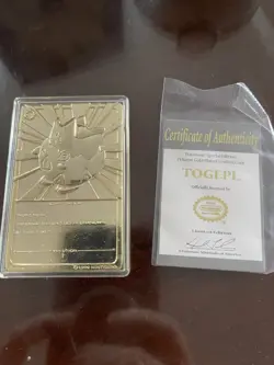 Togepi Pokemon 23K Gold Plated Trading Card 1999 Burger King Limited Edition - Image 3