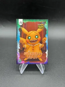 The Gingerbread Man Holo Pikachu Cosplay Set 2025 Pokemon Chase Card 58 - Image 1
