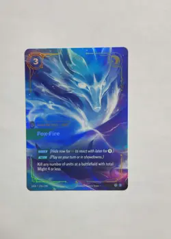 Riftbound TCG League Of Legends Origins Epic Fox Fire 256/298 NM Card Ahri - Image 1