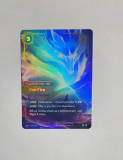 Riftbound TCG League Of Legends Origins Epic Fox Fire 256/298 NM Card Ahri - Image 2