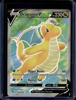 Dragonite V 076/078 - Pokemon GO Full Art Near Mint NM - Pokemon TCG Card - Image 1