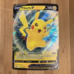 Pikachu V SWSH198 - Sword & Shield - JUMBO Pokemon card - NM - Image 1