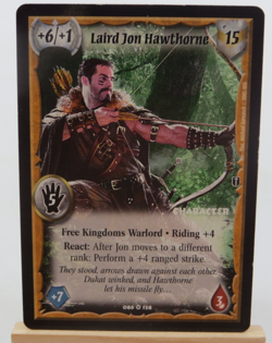 WARLORD Saga of the Storm CCG Character Card LAIRD JON HAWTHORNE 086/158 - Image 1